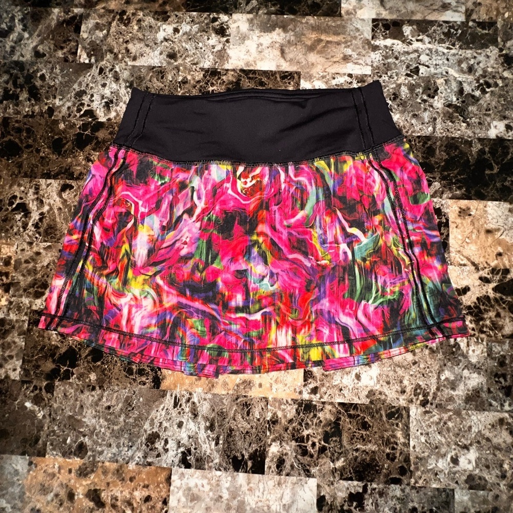 LULULEMON PACE RIVAL VIBRANT MULTICOLOR SKIRT/SKORT SIZE 6 - Picture 7 of 11